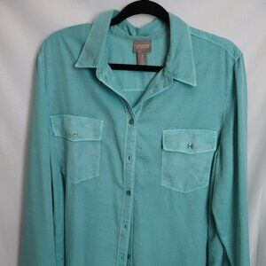 Chicos turquoise button-up